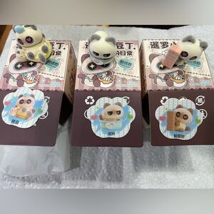 Cute Animal Figurines Set cute little Siam figures total 3